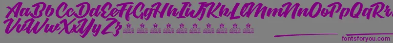 GracelandPersonalUse Font – Purple Fonts on Gray Background