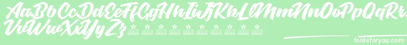 GracelandPersonalUse Font – White Fonts on Green Background