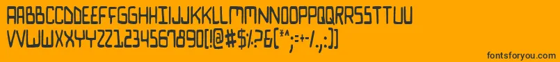 フォントBionicComicCondensed – 黒い文字のオレンジの背景
