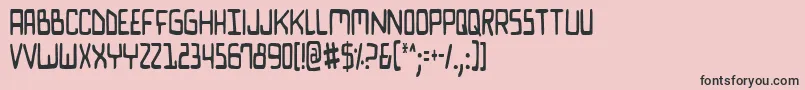 BionicComicCondensed Font – Black Fonts on Pink Background