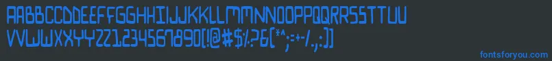 BionicComicCondensed Font – Blue Fonts on Black Background