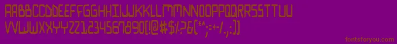 BionicComicCondensed Font – Brown Fonts on Purple Background