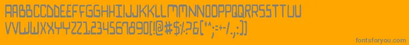 Czcionka BionicComicCondensed – szare czcionki na pomarańczowym tle