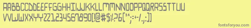 BionicComicCondensed Font – Gray Fonts on Yellow Background