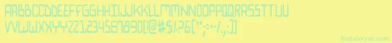Шрифт BionicComicCondensed – зелёные шрифты на жёлтом фоне