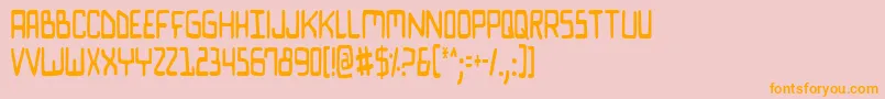 BionicComicCondensed Font – Orange Fonts on Pink Background