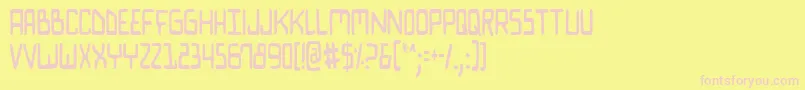 BionicComicCondensed Font – Pink Fonts on Yellow Background