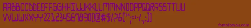 BionicComicCondensed Font – Purple Fonts on Brown Background