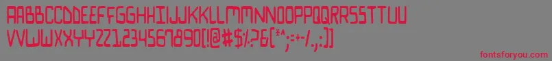 BionicComicCondensed Font – Red Fonts on Gray Background