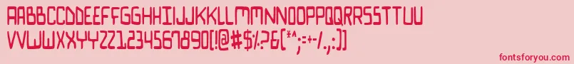 BionicComicCondensed Font – Red Fonts on Pink Background