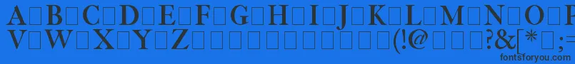 Шрифт Fetlrm2 – чёрные шрифты на синем фоне