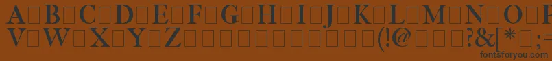 Fetlrm2-fontti – mustat fontit ruskealla taustalla