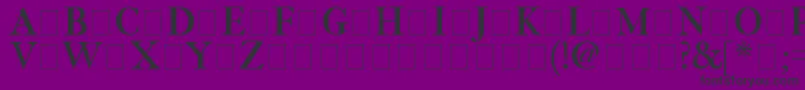 Fetlrm2-Schriftart – Schwarze Schriften auf violettem Hintergrund