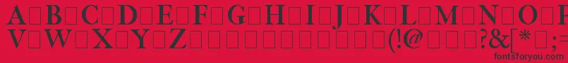 Fetlrm2-Schriftart – Schwarze Schriften auf rotem Hintergrund