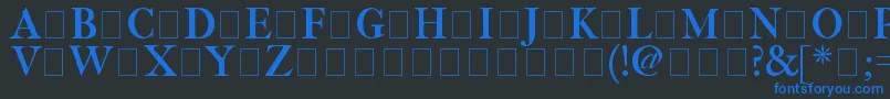 Fetlrm2 Font – Blue Fonts on Black Background
