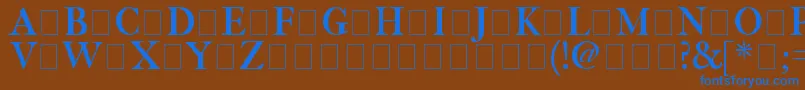 Fetlrm2 Font – Blue Fonts on Brown Background