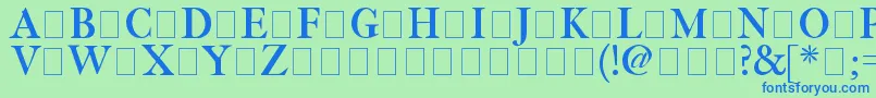 Fetlrm2 Font – Blue Fonts on Green Background