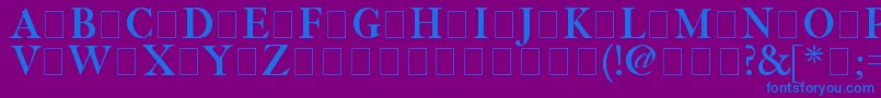Fetlrm2フォントについての詳細 フォントFetlrm2 – 紫色の背景に青い文字
