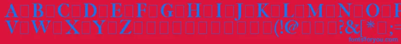 Fetlrm2 Font – Blue Fonts on Red Background