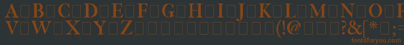 Шрифт Fetlrm2 – коричневые шрифты на чёрном фоне
