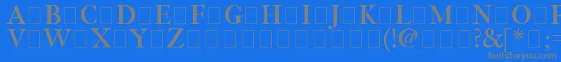 フォントFetlrm2 – 青い背景に灰色の文字