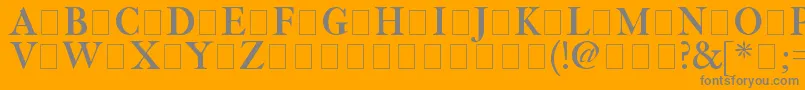 Fetlrm2-Schriftart – Graue Schriften auf orangefarbenem Hintergrund