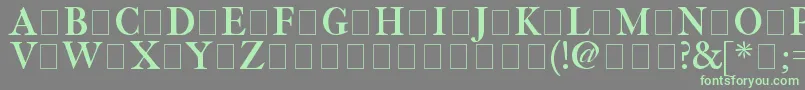 フォントFetlrm2 – 灰色の背景に緑のフォント