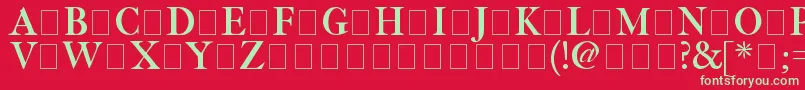 Fetlrm2-fontti – vihreät fontit punaisella taustalla