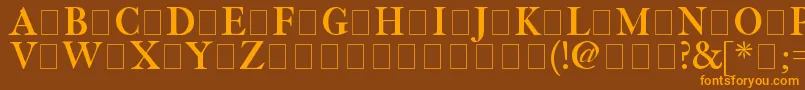 Шрифт Fetlrm2 – оранжевые шрифты на коричневом фоне