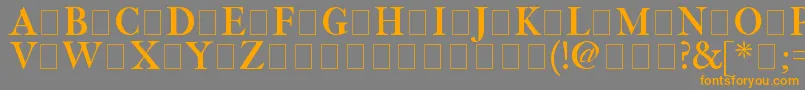 Fetlrm2-Schriftart – Orangefarbene Schriften auf grauem Hintergrund