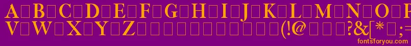 Fetlrm2 Font – Orange Fonts on Purple Background