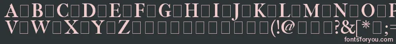 フォントFetlrm2 – 黒い背景にピンクのフォント