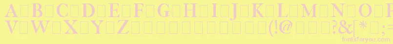 フォントFetlrm2 – ピンクのフォント、黄色の背景