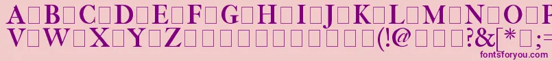 フォントFetlrm2 – ピンクの背景に紫のフォント