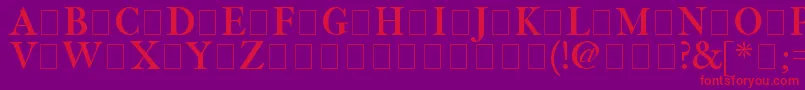 フォントFetlrm2 – 紫の背景に赤い文字