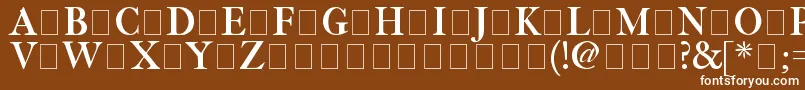 フォントFetlrm2 – 茶色の背景に白い文字