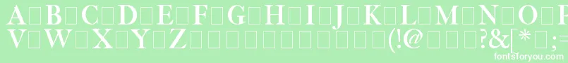 フォントFetlrm2 – 緑の背景に白い文字