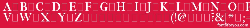 フォントFetlrm2 – 赤い背景に白い文字