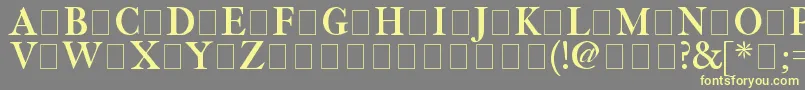 Fetlrm2-fontti – keltaiset fontit harmaalla taustalla