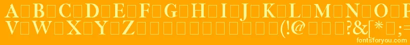 Fetlrm2 Font – Yellow Fonts on Orange Background