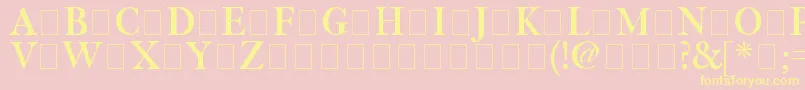 Fetlrm2-Schriftart – Gelbe Schriften auf rosa Hintergrund
