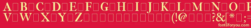 Fetlrm2 Font – Yellow Fonts on Red Background