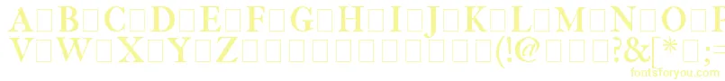 Fetlrm2-Schriftart – Gelbe Schriften auf weißem Hintergrund