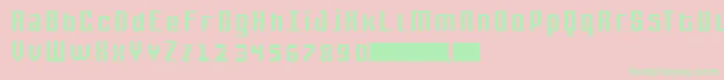 FoxLine Font – Green Fonts on Pink Background