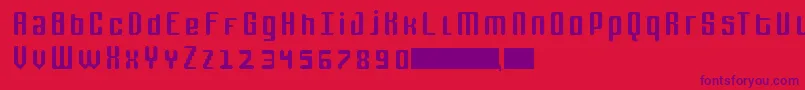 FoxLine Font – Purple Fonts on Red Background