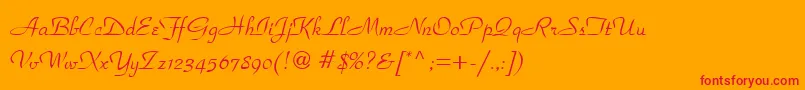 フォントPeperomiaRegular – オレンジの背景に赤い文字