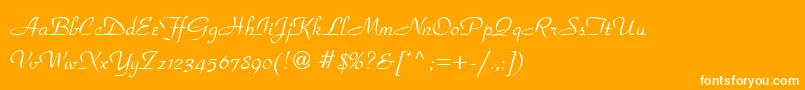 フォントPeperomiaRegular – オレンジの背景に白い文字