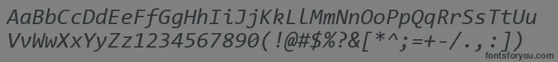 fuente ConsolasItalic – Fuentes Negras Sobre Fondo Gris
