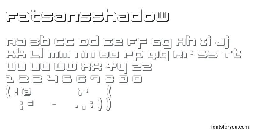 Police Fatsansshadow - Alphabet, Chiffres, Caractères Spéciaux