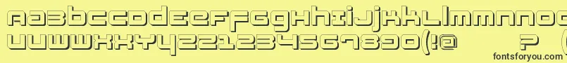 Fatsansshadow Font – Black Fonts on Yellow Background